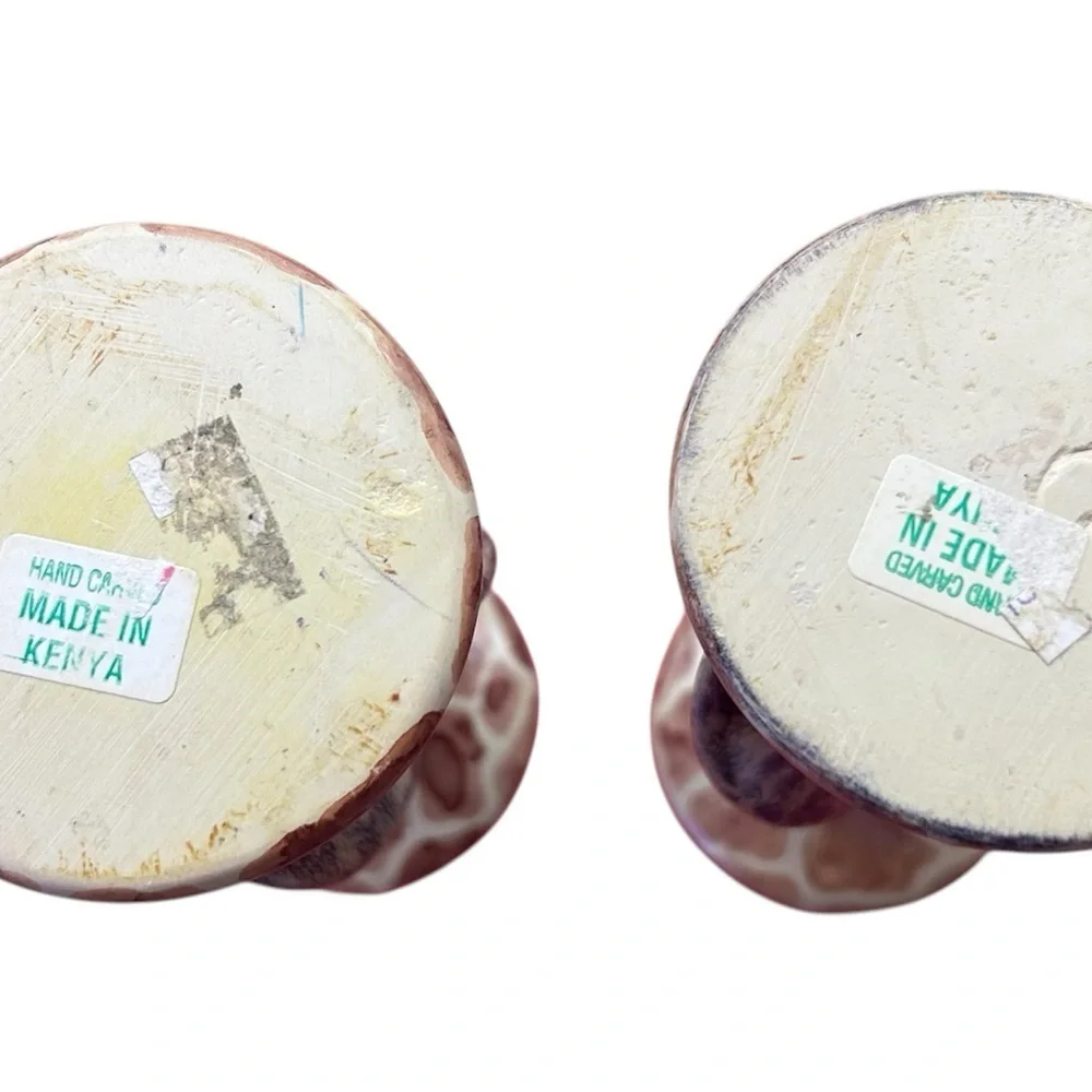 Giraffe Print Swirl Candle Holders